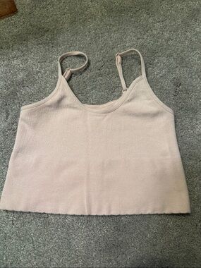 Anthropologie Pale Pink Ribbed Knit Cami